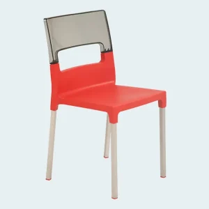 Diva Armless Plastic Chairs With Steel Legs
