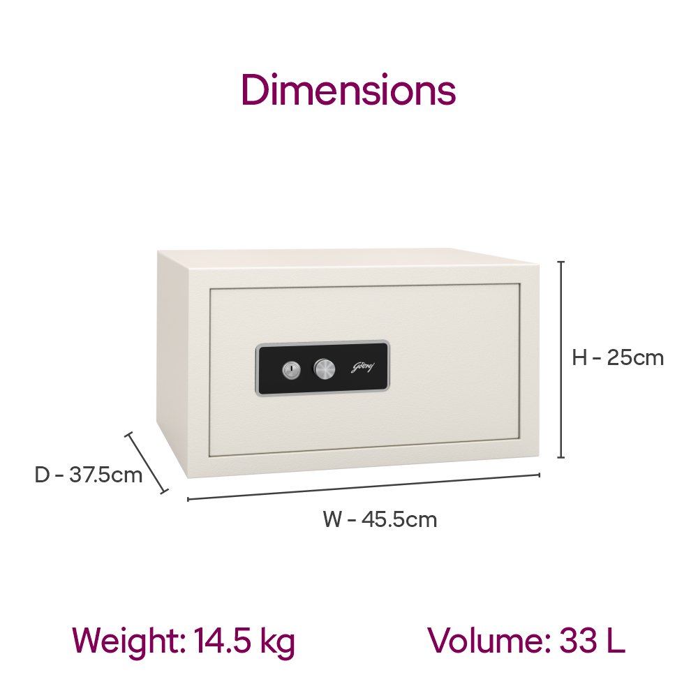Godrej NX Pro Key Lock (33L) Ivory Home Locker - Image 4