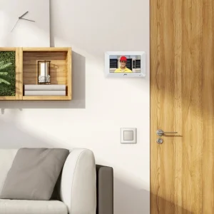 White Godrej Seethru Re 7 Touch Video Door Phone, Wired