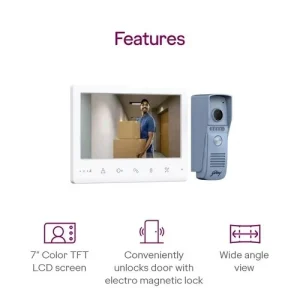 White Godrej Seethru RE 7 NR Video Door Phone, Wired